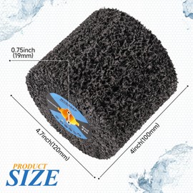 Polishing Drum, 40 Grit 120 x 100 x 19 mm Abrasive Drawing Drum Wire Drawing Burnishing Polishing for Metal wood Surface Polishing