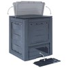 vidaXL Garden Composter Gray 23.6“x23.6”x28.7“ 68.7 gal