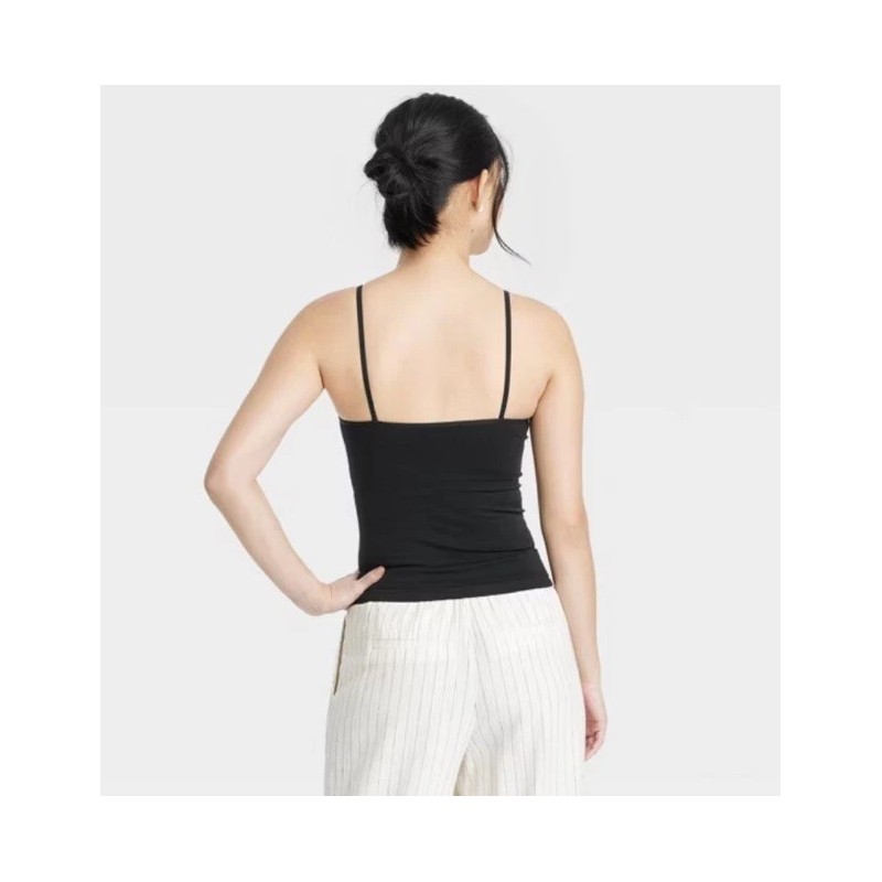 A New Day Women's XS Tank Top Black Easy Seamless
