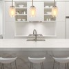 Voguad White Linen Frosted Glass Cylinder Lamp Shade with 1