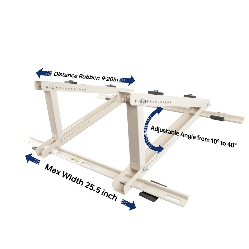WeCooper Rooftop Mini Split Mount Bracket 9000to24000BTU,Heavy Duty Adjustable Roof
