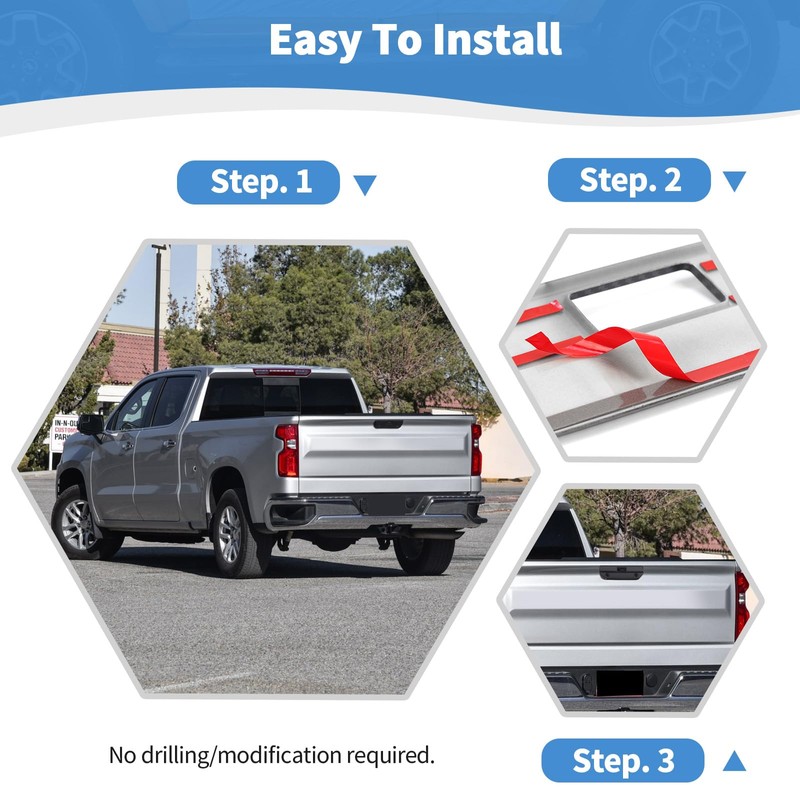 RT-TCZ for Silverado Tailgate Handle Cover Trim Compatible with Chevy