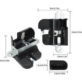 HiSports Tailgate Lock Trunk Lid TURCHLOSS 1T0827505H, Compatible with Touran Passat Golf MK5 MK6, Replace 5K0827505A, 1T0827505F, 1T0827505H9, 1T0827505G