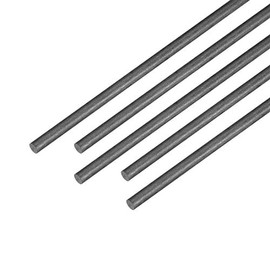 sourcing map Pack of 5 Carbon Fibre Rod Support Rods for RC Aeroplane DIY Projects 2 mm Matte Pole US 200 mm 7.8 Inch