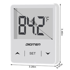 DIGITEN Aquarium Thermometer Digital Fish Tank Thermometer Water Terrarium Temperature Stick-on Thermometer Reptiles Thermometer High Low Alarm for Turtle Lizard Coral Reef