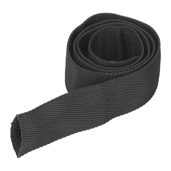 Winch Rope Protector, Fydun Polyester Winch Rope Protective Sleeve Black