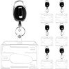 Llaveros Retráctiles de Alta con Funda para Tarjeta, 6 Pcs