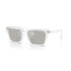 A|X ARMANI EXCHANGE Men's AX4147S Square Sunglasses, Shiny Crystal/Light Grey