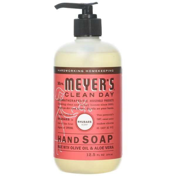 Mrs Meyers Hand Soap Rhubarb 12.5 Ounce Pump (370ml) (6 Pack)