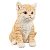 Collections Etc Hand-Painted Realistic Sitting Kitten Garden Statue