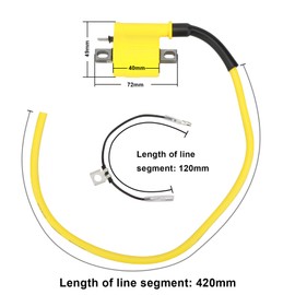 NIBBI Universal Ignition Coil 2/4 Stroke,Motorcycle High Performance Ignition Coil, fit 4T 2T Street Dirt Bike for Moped ATV Scooter Go Kart Pit Bike GY6 Performance Part (M)