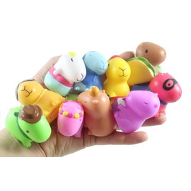 Curious Minds Busy Bags Set of All 10 Capybara Animal Figurines Dressed Up - Cute Little Animal Figures for Decoration/Gifts or Party Favors (Set of All 10 Styles) (10 Figurines - All 10 Styles)