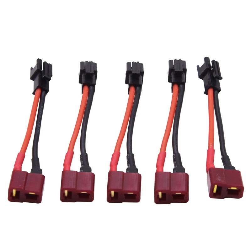 Blomiky 5 Pack Female T Plug to Male SM-2P Plug