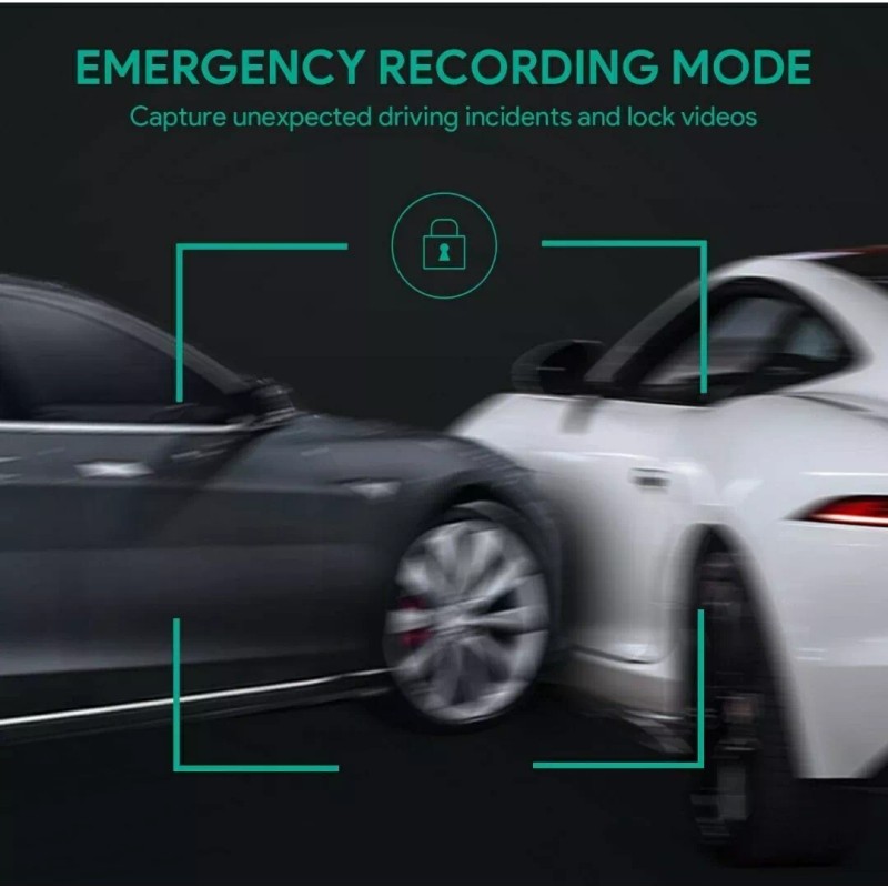 Dual AUKEY Mirror Dash Cam Dual 6.8'' LCD Touchscreen Car