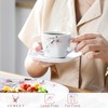 VEWEET Annie Porcelain Dinnerware for 6, 30-Piece Pink Floral Dish