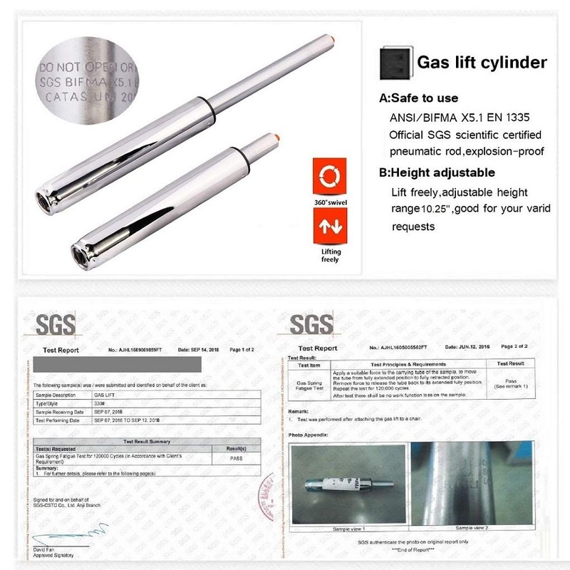 Kaleurrier Gas Lift Cylinder,Pneumatic Chair Replacement Parts- Chair or Stool