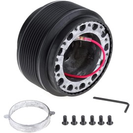 DriSentri Steering Wheel Hub Adapter, Aluminum & Plastic Car Quick Release Steering Wheel Boss Kit Racing Hub Adapter with 6 Bolts fit for TOYOTA