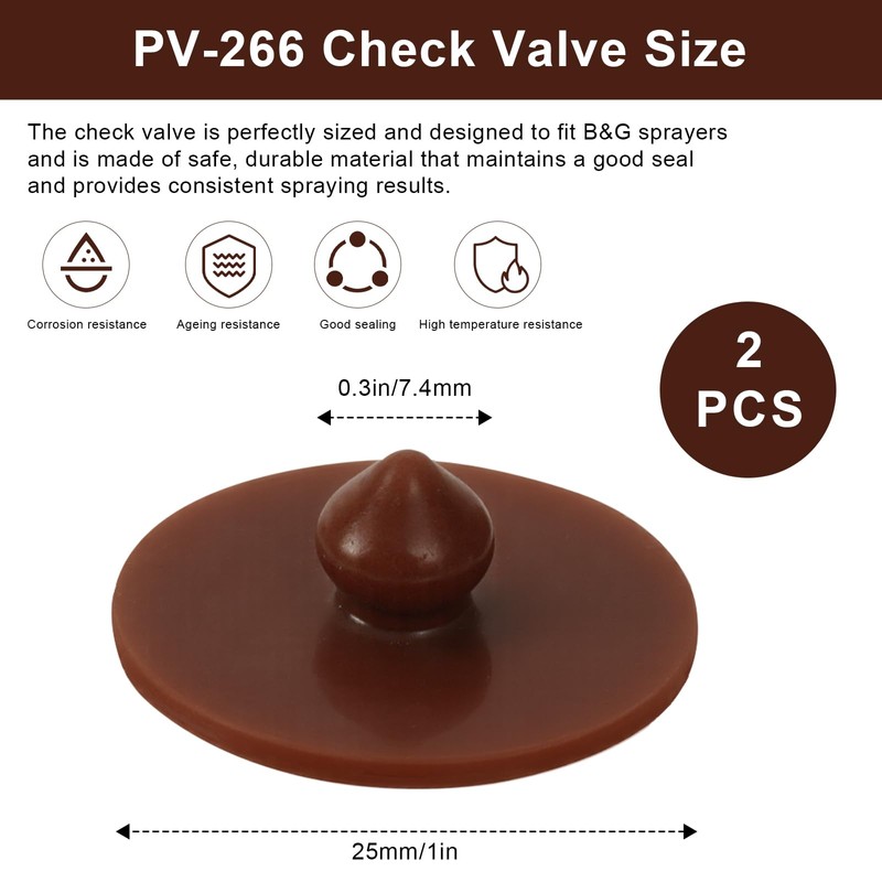 PV-266 Viton Check Valve Replacement for B&G 1and 2 Gallon