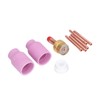 9Pcs/Set TIG Gas Lens Collets Body Brass Nozzle Ceramic Cup