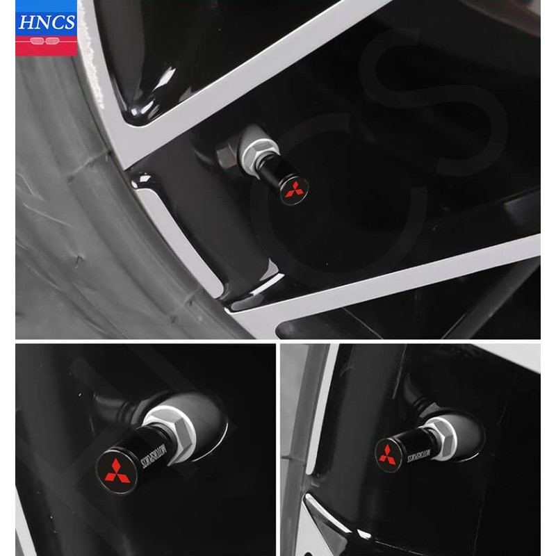 HNCS Mitsubishi Air Valve Cap Tire Wheel Rim Dress Up