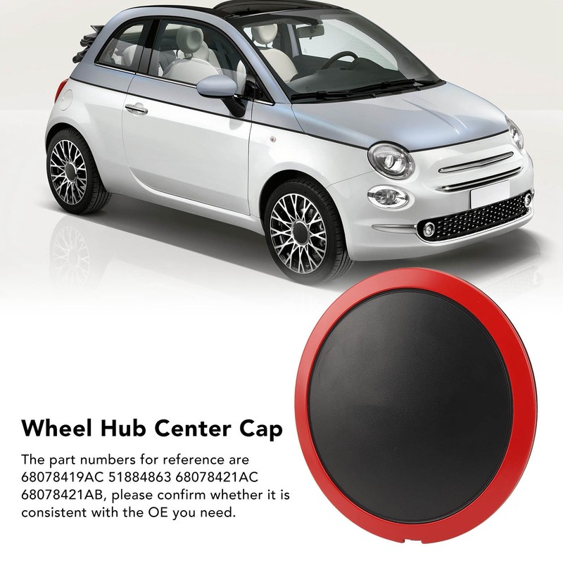 Center Wheel Hup Cap With Chrome Trim 68078419AC Heat Resistant