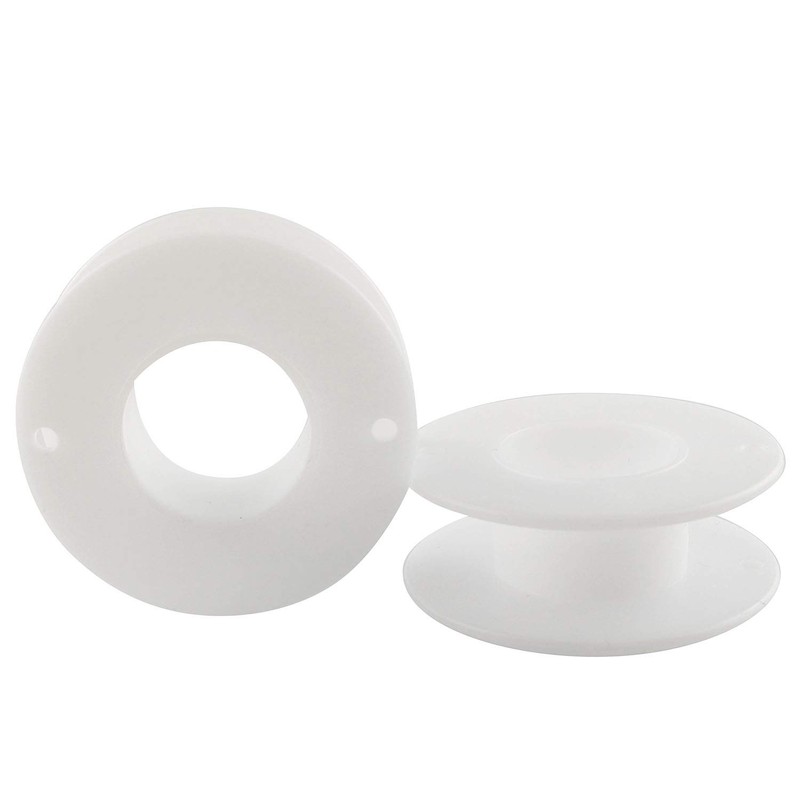 JCBIZ 12pcs 55mm Plastic Spool White Bobbin Empty Spools for