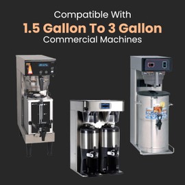 Tupkee Extra Large Coffee Filters – 13.75” x 5.25” – Fits Bunn 1.5–3 Gallon Commercial Coffee & Tea Machines – Chlorine-Free – No Overflow, No Tearing – 250 Count – For Restaurants, Cafés