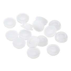 uxcell 18Pcs Silicone Plugs, Rubber Round Snap in Locking Hole Plugs for 12-13mm Hole, Hole Stoppers Waterproof Hole Plug for Metal Tube, Furniture End Caps Inserts, Translucent