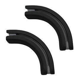 ZSHINE Curtain Single Tracks Heavy-Duty Curtain Rails 90 Degree Connector for Living Room Bedroom Room Divider (Black)