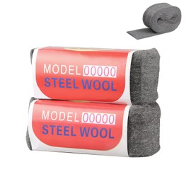Steel Wool, Steel Wool 00000, Pack of 2 Extra Fine Steel Wool, for Filling Holes and Cracks in Walls, for Rooms and Gardens