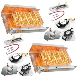 279838 Dryer Heating Element for Whirlpool Maytag Amana Roper Kenmore 70 80 Series wed4815ew1 ned4655ew1 medc215ew1 medx655dw1medc200xw1 red4440vq1, Replaces 2406026 3403585 W10724237, 2 pack