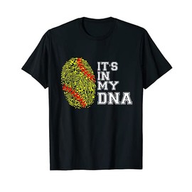 Softball It's in My DNA Fingerprint Girl Catcher & Pitcher T-Shirt