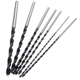 COLYUPO 7Pcs Long Brad Point Drill Bits 300 mm Wood Drill Bits Set Carbon Steel Spiral Twist Drill Bits for Hardwood Plywood Plastic Aluminum