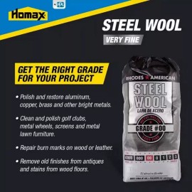 Homax Fine Grade #00 Steel Wool (12-Pad)