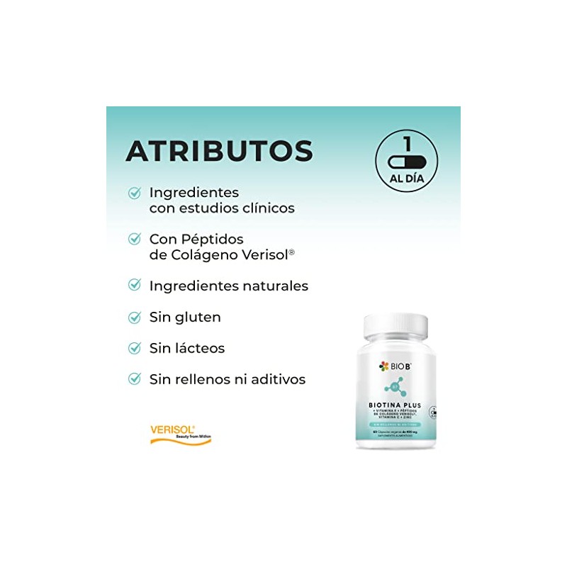 BIO B | Biotina Plus | 60 cápsulas veganas