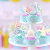 14 piezas de decoración para tartas de sirena bajo el