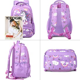 Meisohua Girls School Bag for Girls Backpacks for Kids Unicorn Backpack for Girls School Supplies Set School Backpacks for Girls Unicorn Gifts for Girls