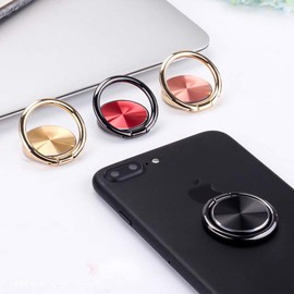 Smart Phone Ring, Thin, Magnet, Holding Ring, Drop Prevention Ring, Smartphone Stand, Bunker Ring, Stand Function, One-Handed Operation, 360° Rotation, Strong Adhesion, Stylish, Compatible with Car