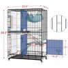 STILLCOVE 3-Tier Cat Cage Indoor: Medium Cat Enclosure Pet Playpen