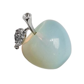 Manekieko Synthetic Opalite Apple Crystals and Healing Stones Figurines Collectibles,3cm Room Decor Christmas Decorations Office Gifts