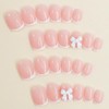 White French Tip Press on Nails Short Square Fake Nails