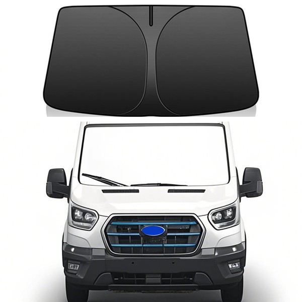 Windshield Sun Shade for 2022-2024 2025 Ford E-Transit Sunshade 240T
