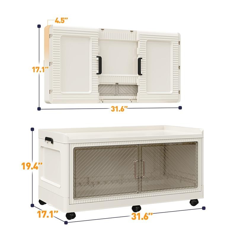 Raybee Large Capacity Storage Boxes 6 Wheels Giant Stackable Plastic