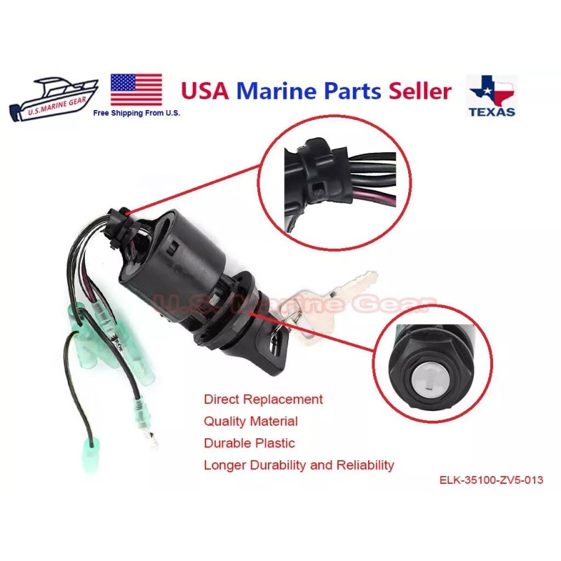 MG Honda Outboard Ignition Key Switch 75 90 90 115