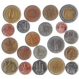 20 coins with these buildings: temples, churches, cathedrals, castles, citadels, royal residences, palaces, mansions, banks, basilicas