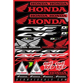 D'cor Visuals 40-10-100 Decal Sheet (Honda Crf 12"x18"), 1 Pack