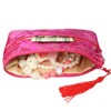 kilofly 2 pc Chinese Silk Brocade 2 Zipper Pocket Tassel