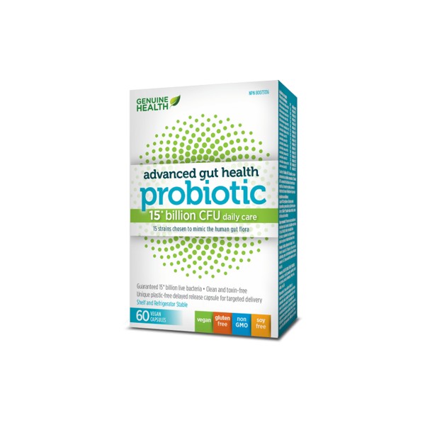Genuine Health Advanced Gut Health Gentle Care Probiotic 15 Billion,