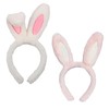 BORFUE 2Pcs Bunny Headband Rabbit Plush Ears Headband Rabbit Ears