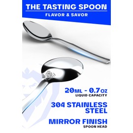 DALSTRONG Professional Sauce & Plating Chef Spoon - 304 Stainless Steel - 1.4 TBSP - 9.5" Length - Silver - Metal Serving Spoon - Cooking Kitchen Utensils - Satin Finish Handle for Grip - Chef Knife